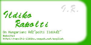 ildiko rapolti business card